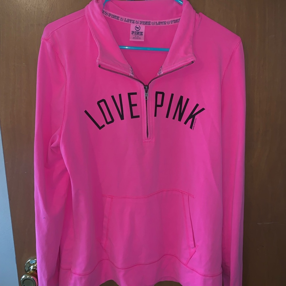 Pink quarter zip